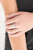If The Crown Fits - White Ring - Paparazzi Accessories Ring Bedazzle Me Pretty Mobile Fashion Boutique
