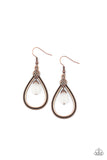 Ill Believe It ZEN I See It - Copper Earrings - Paparazzi Accessories Earrings Bedazzle Me Pretty Mobile Fashion Boutique