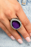 Illuminated Icon - Purple Ring - Paparazzi Accessories Ring Bedazzle Me Pretty Mobile Fashion Boutique