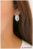 Im A Flirt - White Earrings - Paparazzi Accessories Earrings Bedazzle Me Pretty Mobile Fashion Boutique