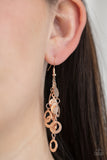 Im Always BRIGHT - Rose Gold Earrings - Paparazzi Accessories Earrings Bedazzle Me Pretty Mobile Fashion Boutique