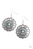 Im No Wallflower - Blue Earrings - Paparazzi Accessories Earrings Bedazzle Me Pretty Mobile Fashion Boutique