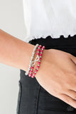 Immeasurably Infinite - Pink Bracelet - Paparazzi Accessories Bracelet Bedazzle Me Pretty Mobile Fashion Boutique