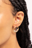 Imperfect Illumination - Gold Post Earrings - Paparazzi Accessories Post Earrings Bedazzle Me Pretty Mobile Fashion Boutique