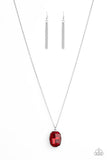 Imperfect Iridescence - Red Necklace - Paparazzi Accessories Necklace Bedazzle Me Pretty Mobile Fashion Boutique