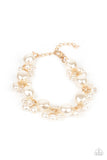 Imperfectly Perfect - Gold Bracelet - Paparazzi Accessories Bracelet Bedazzle Me Pretty Mobile Fashion Boutique