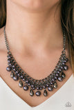 Imperial Idol - Black Necklace - Paparazzi Accessories Necklace Bedazzle Me Pretty Mobile Fashion Boutique