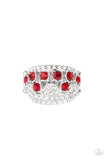 Imperial Incandescence - Red Ring - Paparazzi Accessories Ring FS-Bedazzle Me Pretty Mobile Fashion Boutique
