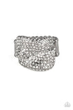Imperial Industrialism - Black Ring - Paparazzi Accessories Ring Bedazzle Me Pretty Mobile Fashion Boutique
