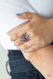 Imperial Iridescence - Pink Ring - Paparazzi Accessories Ring Bedazzle Me Pretty Mobile Fashion Boutique