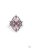 Imperial Iridescence - Pink Ring - Paparazzi Accessories Ring Bedazzle Me Pretty Mobile Fashion Boutique