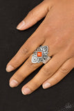Impressive TREK Record - Orange Ring - Paparazzi Accessories Ring Bedazzle Me Pretty Mobile Fashion Boutique