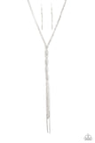 Impressively Icy - White Necklace - Paparazzi Accessories Necklace Bedazzle Me Pretty Mobile Fashion Boutique
