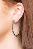 Imprinted Intensity - Silver Earrings - Paparazzi Accessories Earrings Bedazzle Me Pretty Mobile Fashion Boutique