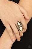 In a BADLANDS Mood - Brass Ring - Paparazzi Accessories Ring Bedazzle Me Pretty Mobile Fashion Boutique