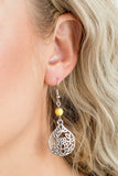 In Bloom - Yellow Earrings - Paparazzi Accessories Earrings Bedazzle Me Pretty Mobile Fashion Boutique