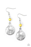 In Bloom - Yellow Earrings - Paparazzi Accessories Earrings Bedazzle Me Pretty Mobile Fashion Boutique