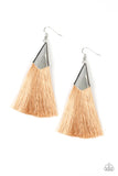 In Full PLUME - Brown Earrings - Paparazzi Accessories Earrings Bedazzle Me Pretty Mobile Fashion Boutique
