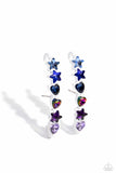 In Good Shape - Blue Post Earrings - Paparazzi Accessories Post Earrings Bedazzle Me Pretty Mobile Fashion Boutique
