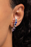 In Good Shape - Blue Post Earrings - Paparazzi Accessories Post Earrings Bedazzle Me Pretty Mobile Fashion Boutique