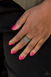 In GRATE Measure - Brass Ring - Paparazzi Accessories Ring Bedazzle Me Pretty Mobile Fashion Boutique