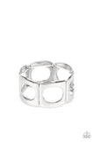 In OVAL Your Head - Silver Bracelet - Paparazzi Accessories Bracelet Bedazzle Me Pretty Mobile Fashion Boutique