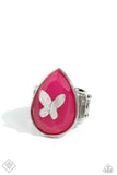 In Plain BRIGHT - Pink Ring - Paparazzi Accessories Ring Bedazzle Me Pretty Mobile Fashion Boutique