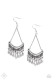 In ROGUE - Silver Earrings - Paparazzi Accessories Earrings Bedazzle Me Pretty Mobile Fashion Boutique