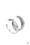 In Sync - Silver Earrings - Paparazzi Accessories Earrings Bedazzle Me Pretty Mobile Fashion Boutique