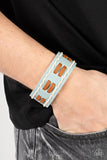 In the FRONTIER Running - Blue Bracelet - Paparazzi Accessories Bracelet Bedazzle Me Pretty Mobile Fashion Boutique