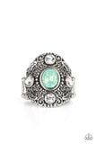 In The Limelight - Green Ring - Paparazzi Accessories Ring Bedazzle Me Pretty Mobile Fashion Boutique