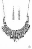 In The MANE-stream - Silver Necklace - Paparazzi Accessories Necklace Bedazzle Me Pretty Mobile Fashion Boutique