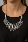 In The MANE-stream - Silver Necklace - Paparazzi Accessories Necklace Bedazzle Me Pretty Mobile Fashion Boutique