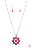 In the MEADOW of Nowhere - Pink Necklace - Paparazzi Accessories Necklace Bedazzle Me Pretty Mobile Fashion Boutique