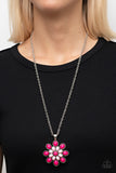 In the MEADOW of Nowhere - Pink Necklace - Paparazzi Accessories Necklace Bedazzle Me Pretty Mobile Fashion Boutique