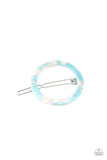 In The Round - Blue Hair Clip - Paparazzi Accessories Hair Clip Bedazzle Me Pretty Mobile Fashion Boutique
