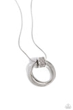 In the Swing of RINGS - White Necklace - Paparazzi Accessories Necklace Bedazzle Me Pretty Mobile Fashion Boutique