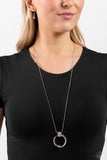 In the Swing of RINGS - White Necklace - Paparazzi Accessories Necklace Bedazzle Me Pretty Mobile Fashion Boutique