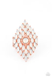 Incandescently Irresistible - Copper Ring - Paparazzi Accessories Ring Bedazzle Me Pretty Mobile Fashion Boutique