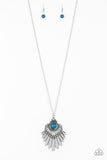 Inde-PENDANT Idol - Blue Necklace - Paparazzi Accessories Necklace Bedazzle Me Pretty Mobile Fashion Boutique