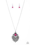 Inde-PENDANT Idol - Pink Necklace - Paparazzi Accessories Necklace Bedazzle Me Pretty Mobile Fashion Boutique