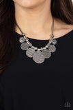 Indigenously Urban - Silver Necklace - Paparazzi Accessories Necklace Bedazzle Me Pretty Mobile Fashion Boutique
