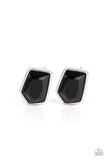 Indulge Me - Black Post Earrings - Paparazzi Accessories Post Earrings Bedazzle Me Pretty Mobile Fashion Boutique
