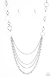 Industrial Circus - White Necklace - Paparazzi Accessories Necklace Bedazzle Me Pretty Mobile Fashion Boutique