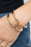 Industrial Empress - Gold Bracelet - Paparazzi Accessories Bracelet Bedazzle Me Pretty Mobile Fashion Boutique