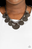 Industrial Grade Glamour - Black Necklace - Paparazzi Accessories Necklace Bedazzle Me Pretty Mobile Fashion Boutique