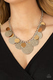 Industrial Grade Glamour - Silver Necklace - Paparazzi Accessories Necklace Bedazzle Me Pretty Mobile Fashion Boutique