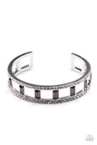 Industrial Icing - Purple Bracelet - Paparazzi Accessories Bracelet Bedazzle Me Pretty Mobile Fashion Boutique