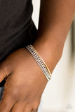 Industrial Icon - Silver Bracelet - Paparazzi Accessories Bracelet Bedazzle Me Pretty Mobile Fashion Boutique