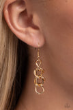 Industrial Ideology - Gold Necklace - Paparazzi Accessories Necklace Bedazzle Me Pretty Mobile Fashion Boutique